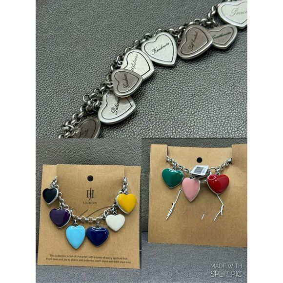 Halle Joy Fruit of The Spirit Heart Bracelet Silver - Picture 1 of 10